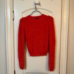 Zara soft fur backless top